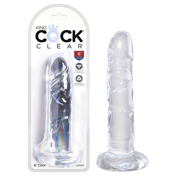 King Cock Clear 6'' Cock - Clear 15.2 cm Dong