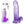 King Cock Clear 7 Inch Dildo with Balls - Purple