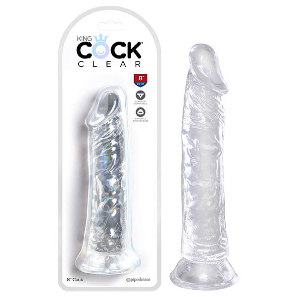 King Cock Clear 8'' Cock - Clear 20.3 cm Dong