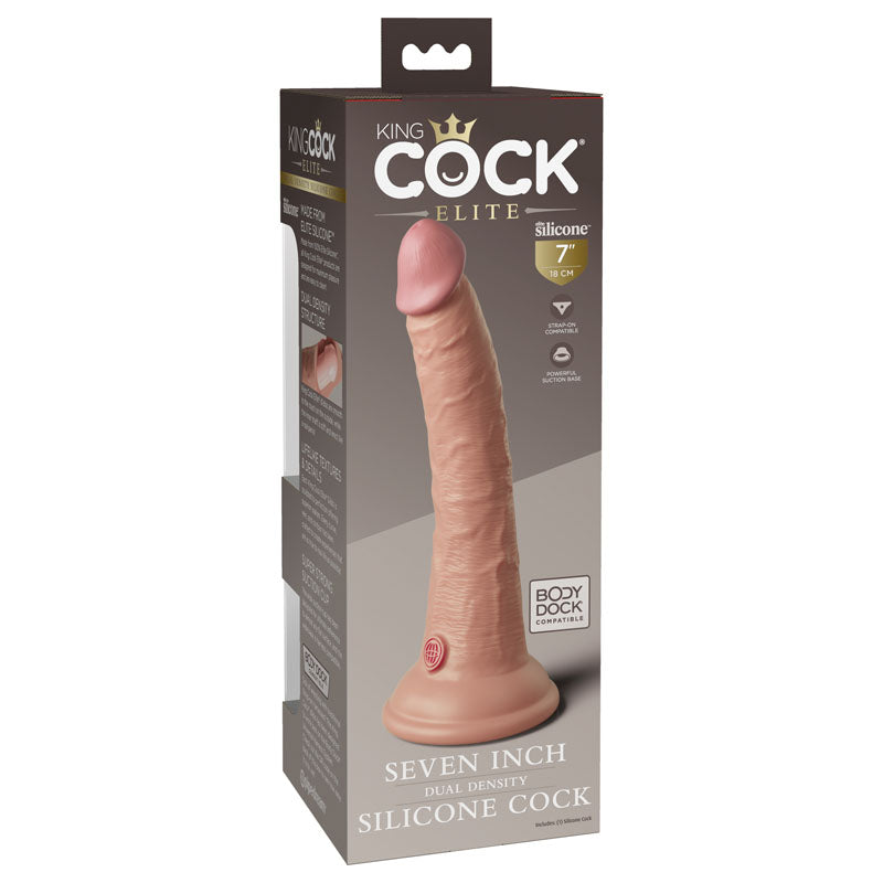 King Cock Elite 7 Inch Flesh Dual Density Cock