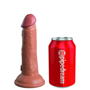 King Cock Elite 6 Inch Tan Vibrating Dual Density Cock