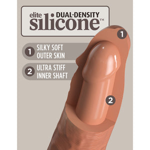 King Cock Elite 6 Inch Tan Vibrating Dual Density Cock