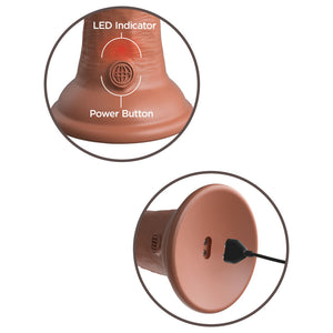 King Cock Elite 6 Inch Tan Vibrating Dual Density Cock
