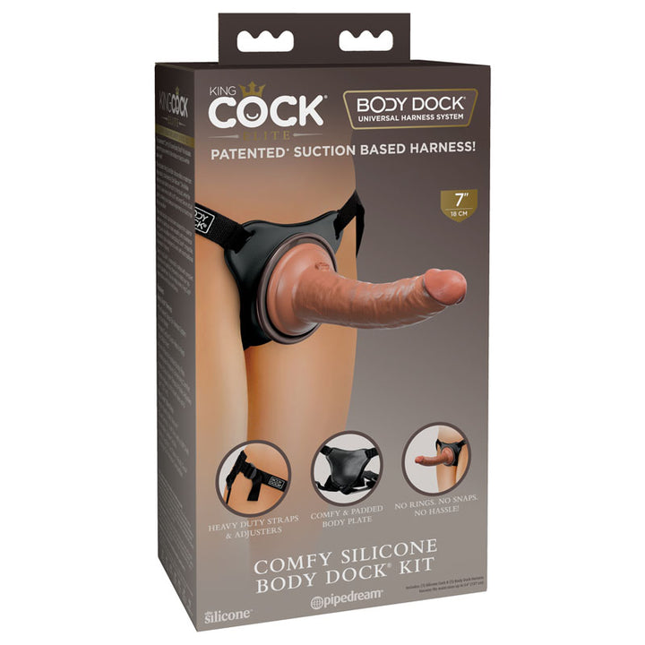 King Cock Elite Comfy Body Dock Kit with Tan Dong