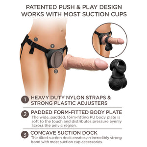 King Cock Elite Deluxe Body Dock Kit with Dong & Swinging Balls Ring