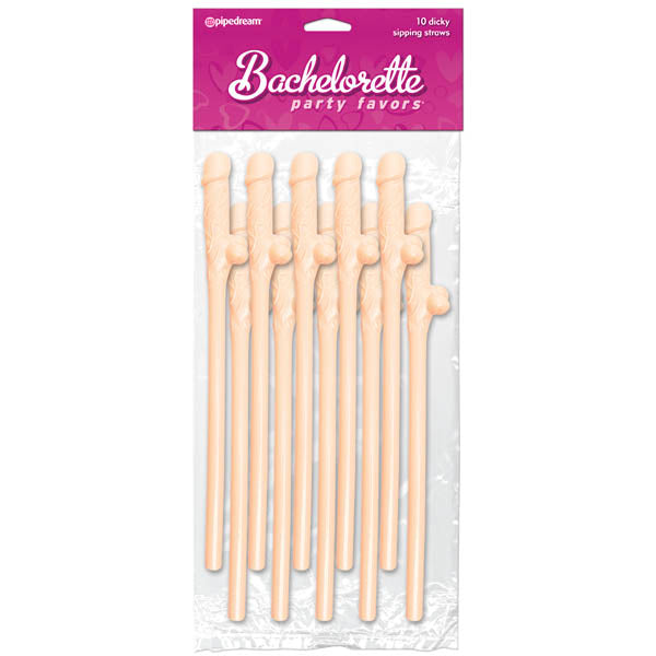 Bachelorette Party Dicky Sipping Straws - 10 Pack