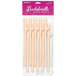 Bachelorette Party Dicky Sipping Straws - 10 Pack