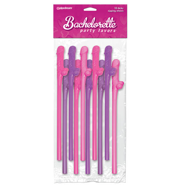 Bachelorette Dicky Sipping Straws - 10 Pack