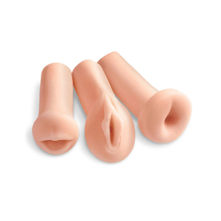Pipedream Extreme Toyz All 3 Holes - Flesh Strokers - Set of 3