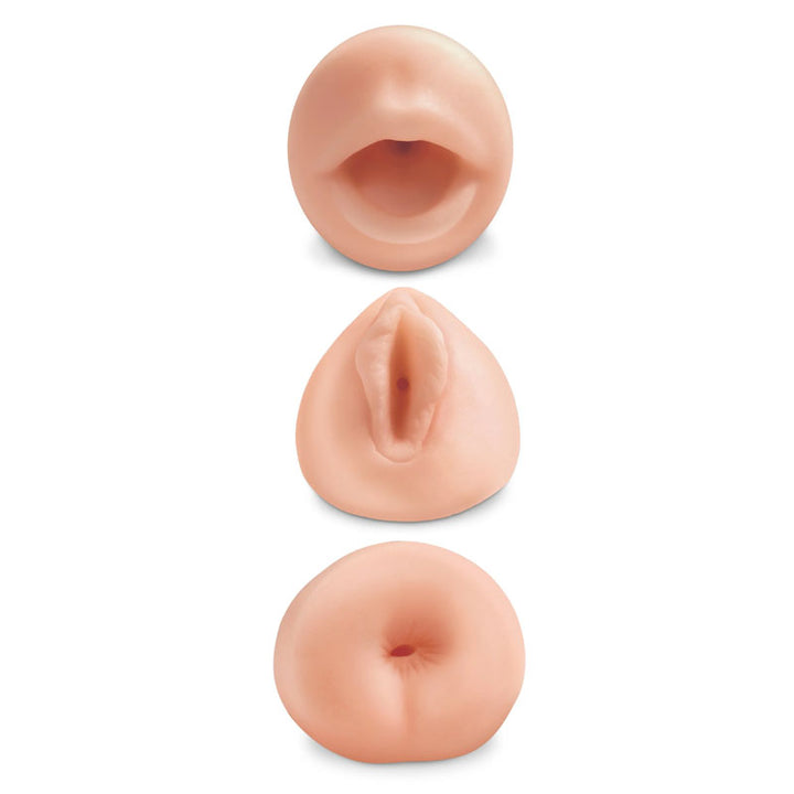 Pipedream Extreme Toyz All 3 Holes - Flesh Strokers - Set of 3