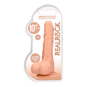 RealRock 10 Inch Realistic Flesh Dong with Balls