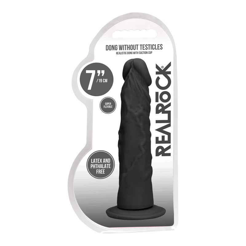 RealRock 7 Inch Realistic Black Dildo
