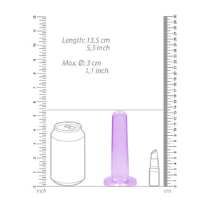 RealRock Non Realistic 5 Inch Dildo With Suction Cup - Purple