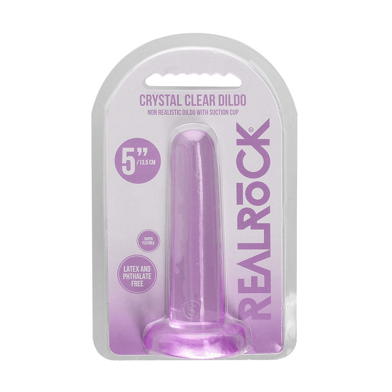 RealRock Non Realistic 5 Inch Dildo With Suction Cup - Purple