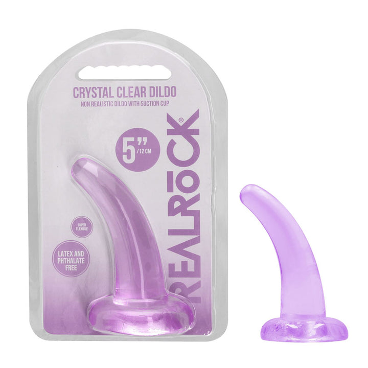 RealRock Non Realistic 5 Inch Dildo with Suction Cup - Purple