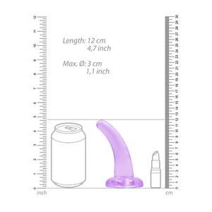 RealRock Non Realistic 5 Inch Dildo with Suction Cup - Purple