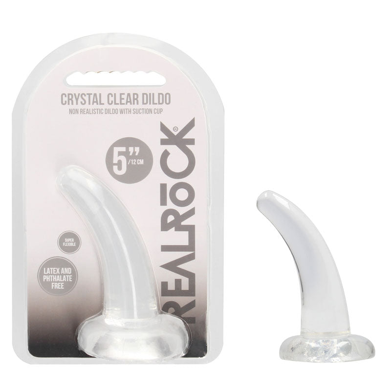 RealRock Non Realistic 5 Inch Dildo with Suction Cup - Clear