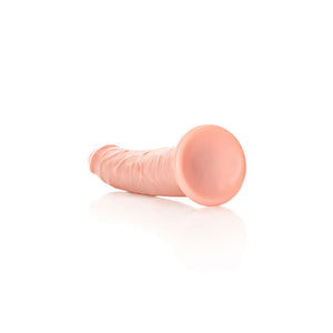 RealRock 7 Inch Realistic Slim Dildo with Suction Cup - Flesh