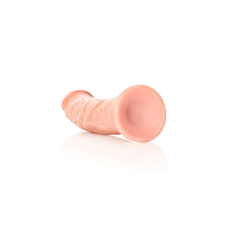 RealRock Realistic 9 Inch Curved Dildo with Suction Cup - Flesh