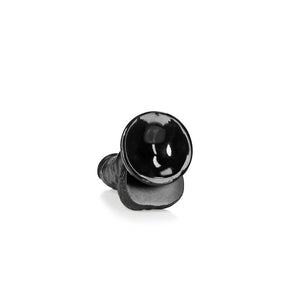 RealRock Realistic 6 Inch Curved Dong with Balls - Black