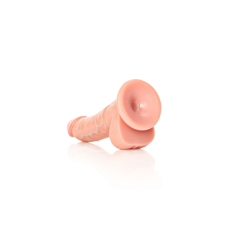 RealRock Realistic 6 Inch Curved Dong with Balls - Flesh