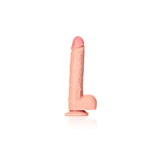 RealRock 10 Inch Straight Realistic Dildo with Balls - Flesh