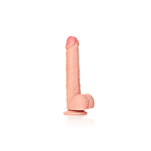 RealRock 10 Inch Straight Realistic Dildo with Balls - Flesh