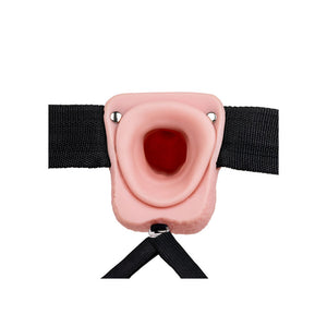 RealRock 9 Inch Hollow Strap-On with Balls - Flesh