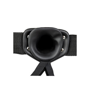 RealRock 6 Inch Hollow Strap-On - Black