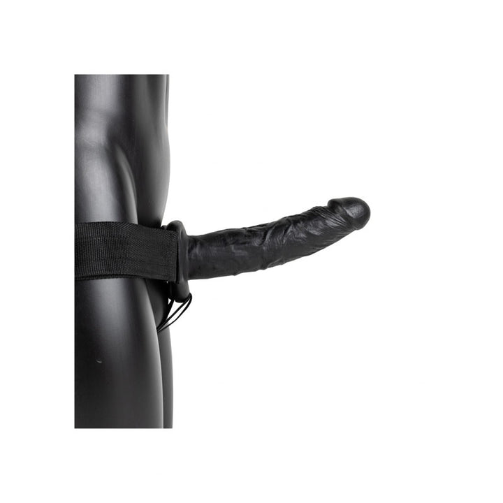 RealRock 8 Inch Hollow Strap-On - Black