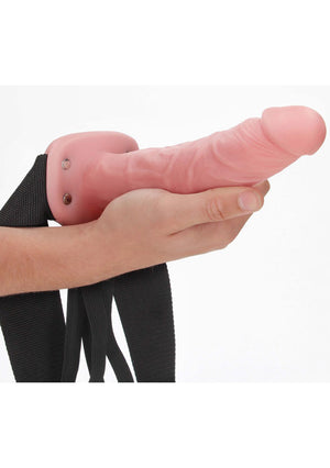 RealRock 8 Inch Hollow Strap-On - Flesh