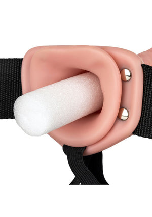 RealRock 8 Inch Hollow Strap-On - Flesh