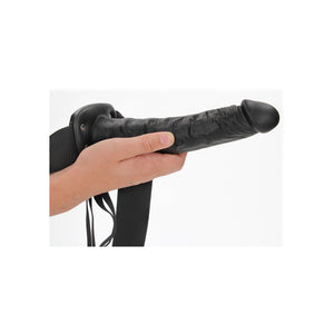 RealRock 10 Inch Hollow Strap-On - Black