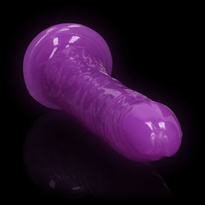 RealRock 8 Inch Slim Glow in the Dark Neon - Purple