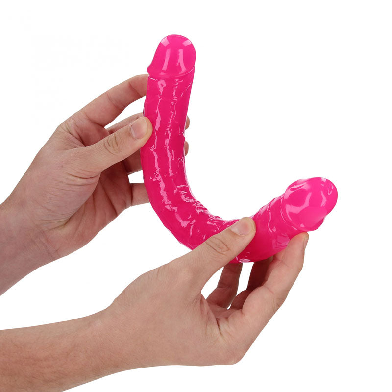 RealRock 12 Inch Glow in the Dark Double Dong - Pink