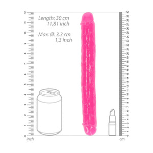 RealRock 12 Inch Glow in the Dark Double Dong - Pink