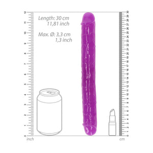 RealRock 12 Inch Glow in the Dark Double Dong - Purple