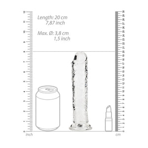 RealRock 8 Inch Straight Dildo - Clear