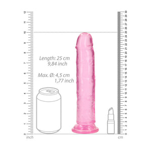 RealRock 10 Inch Straight Dildo - Pink