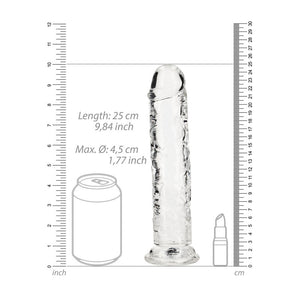 RealRock 10 Inch Straight Dildo - Clear