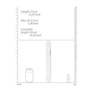 RealRock 14 Inch Double Dong - Clear