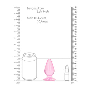 RealRock 3.5 Inch Anal Plug - Pink
