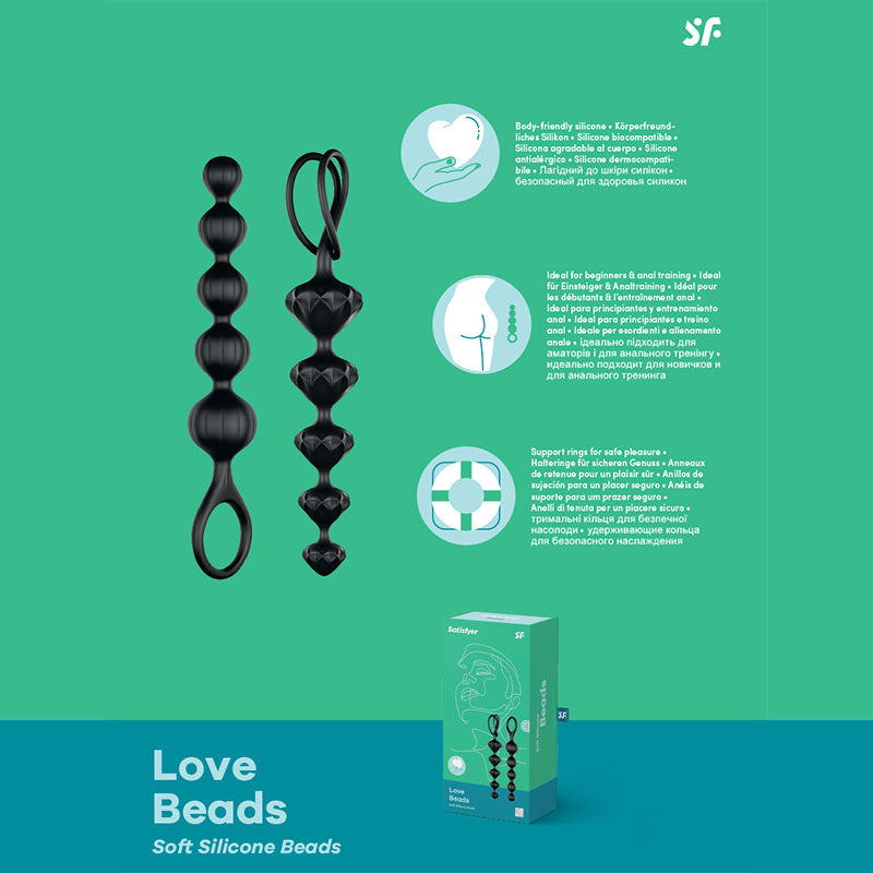 Satisfyer Love Beads - Black - Set of 2