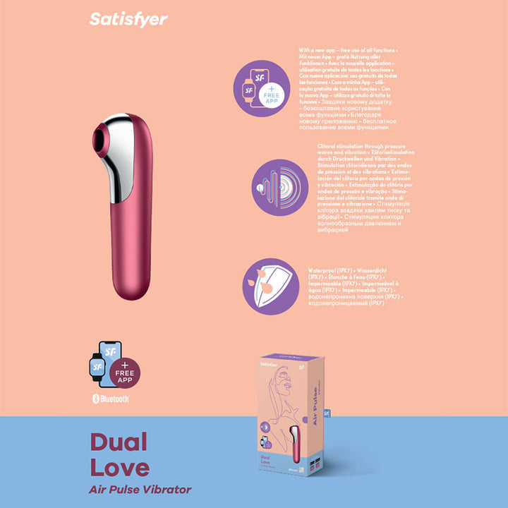 Satisfyer Dual Love App Control - Red