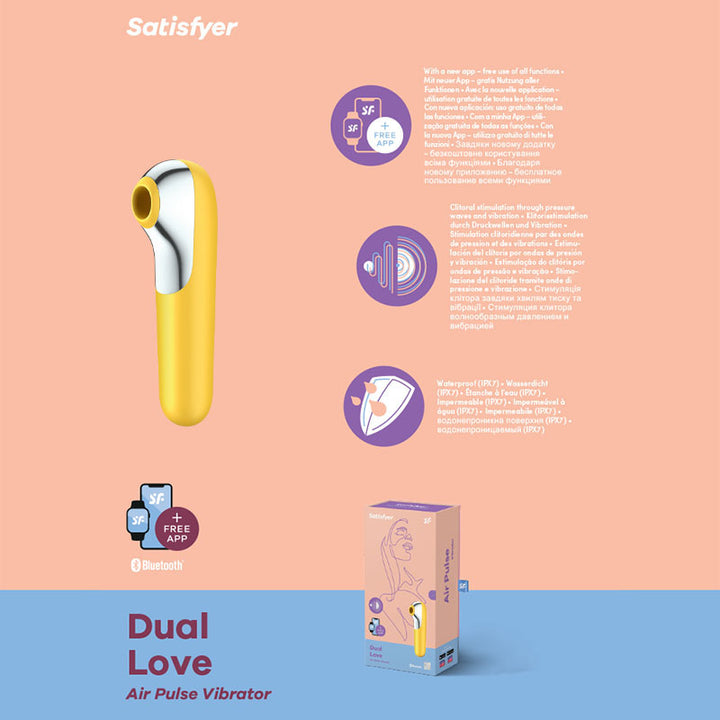 Satisfyer Dual Love App Control - Yellow