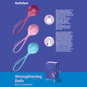 Satisfyer Strengthening Balls - Coloured - Weighted Kegel Balls - Set of 3