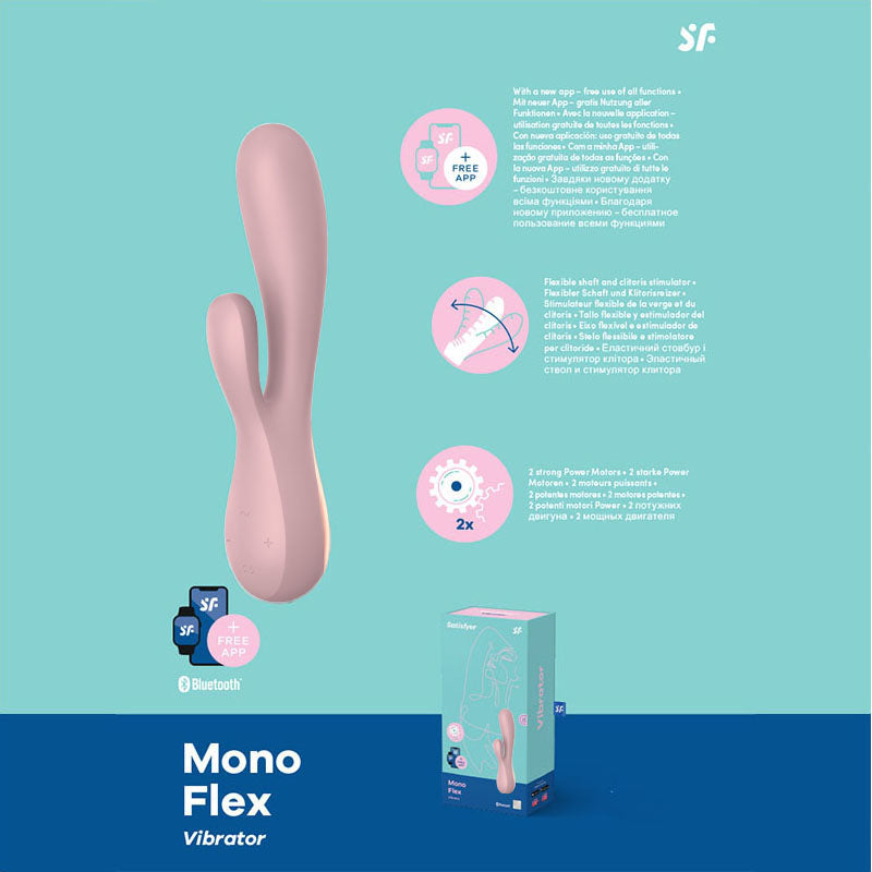 Satisfyer Mono Flex App-Controlled Rabbit Vibrator - Mauve