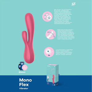 Satisfyer Mono Flex App-Controlled Rabbit Vibrator - Red