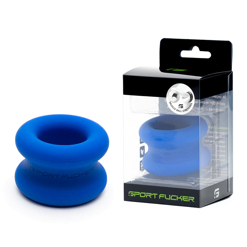 Sport Fucker Muscle Ball Blue Stretcher Ring