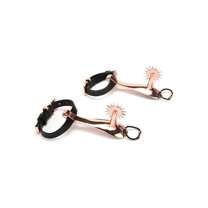 Secret Kisses Strap-On Rose Gold Spur Ankle Cuffs